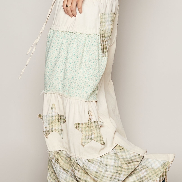 093 🎁 POL "The Meadowmist" Wide Leg Patchwork Pants - Picture 3 of 5